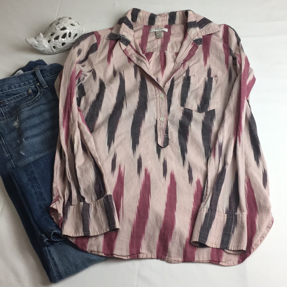 J Crew half button shirt